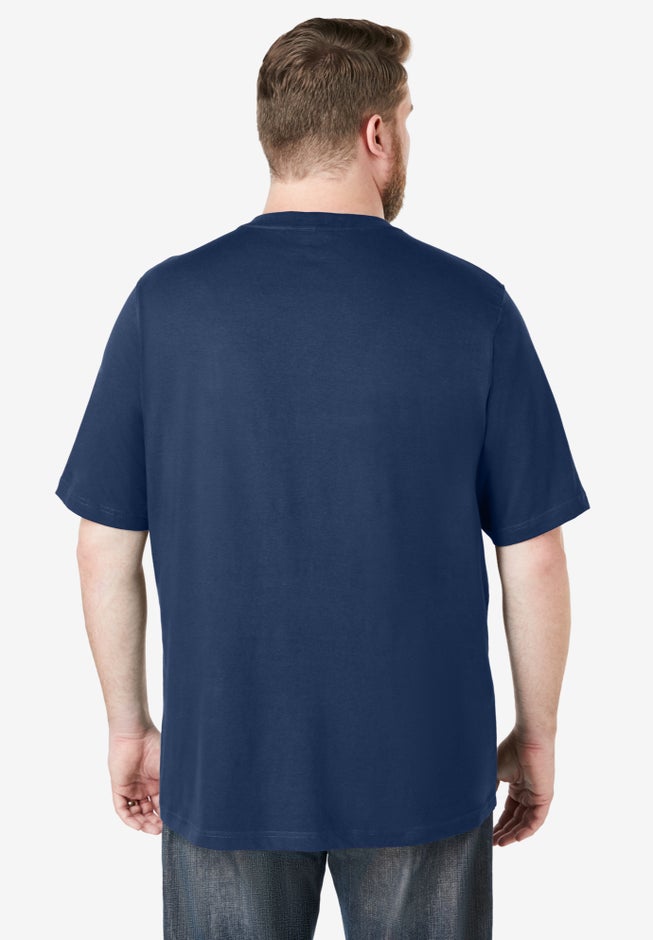 Shrink-Less Lightweight V-Neck Pocket T-Shirt image number 1