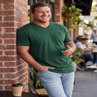 Shrink-Less Lightweight V-Neck Pocket T-Shirt image number 0