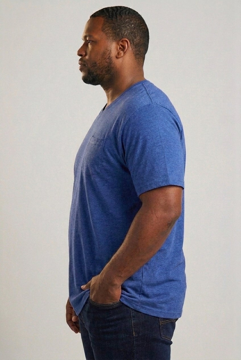 Shrink-Less Lightweight V-Neck Pocket T-Shirt image number 1