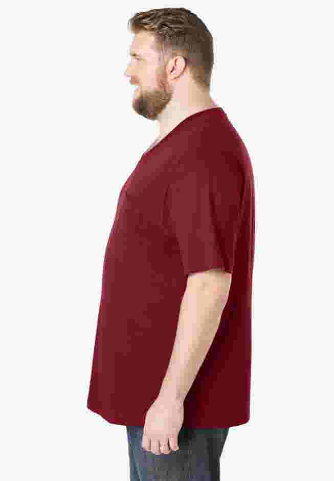 Shrink-Less Lightweight V-Neck Pocket T-Shirt image number 2