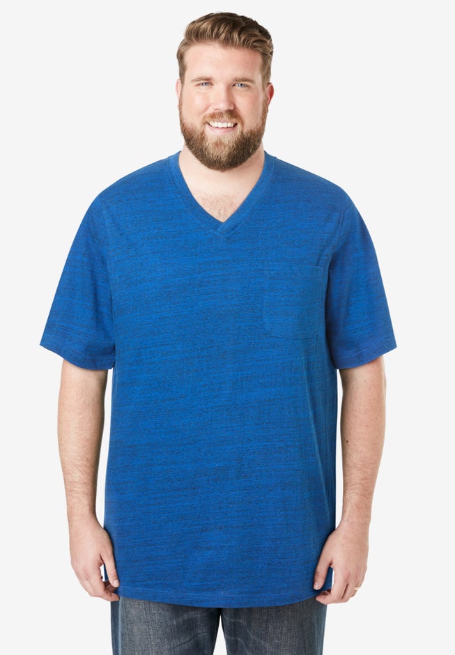 Shrink-Less Lightweight V-Neck Pocket T-Shirt image number 0