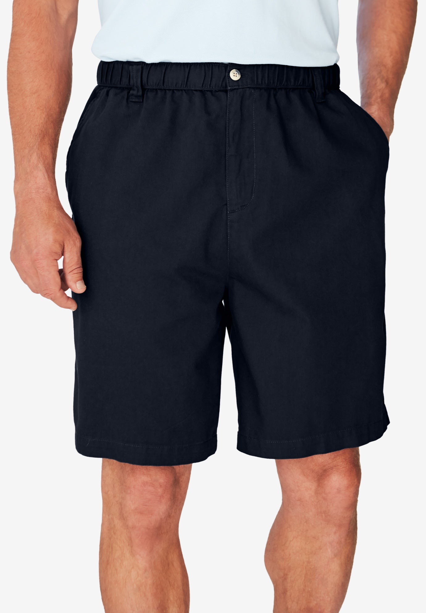 【HI FI FNK】Eno Bermuda Easy Pants Relaxed Fit Knockarounds® Elastic Waist Shorts, Black | King