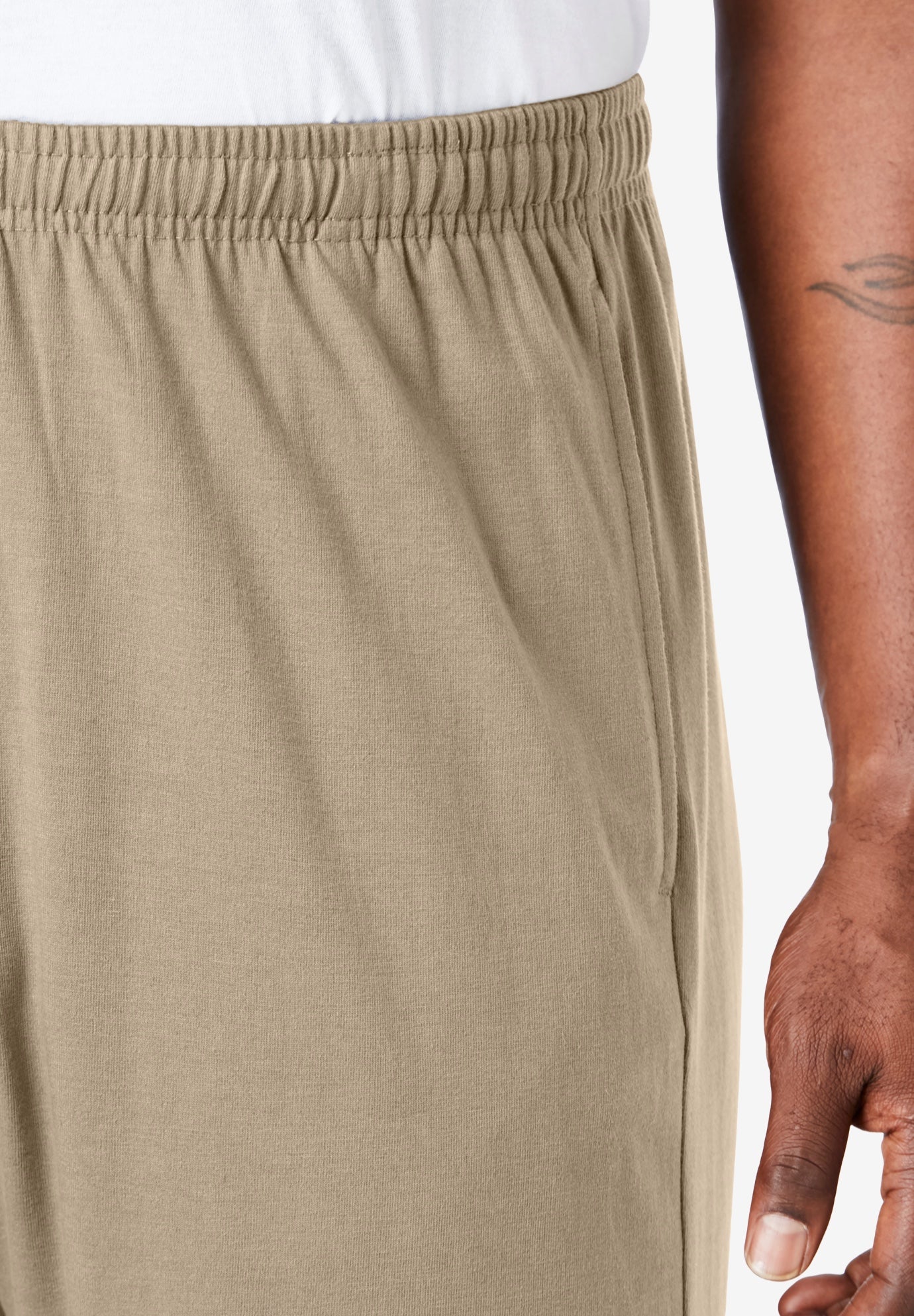 Lightweight Jersey Open-Bottom Sweatpants image number 3