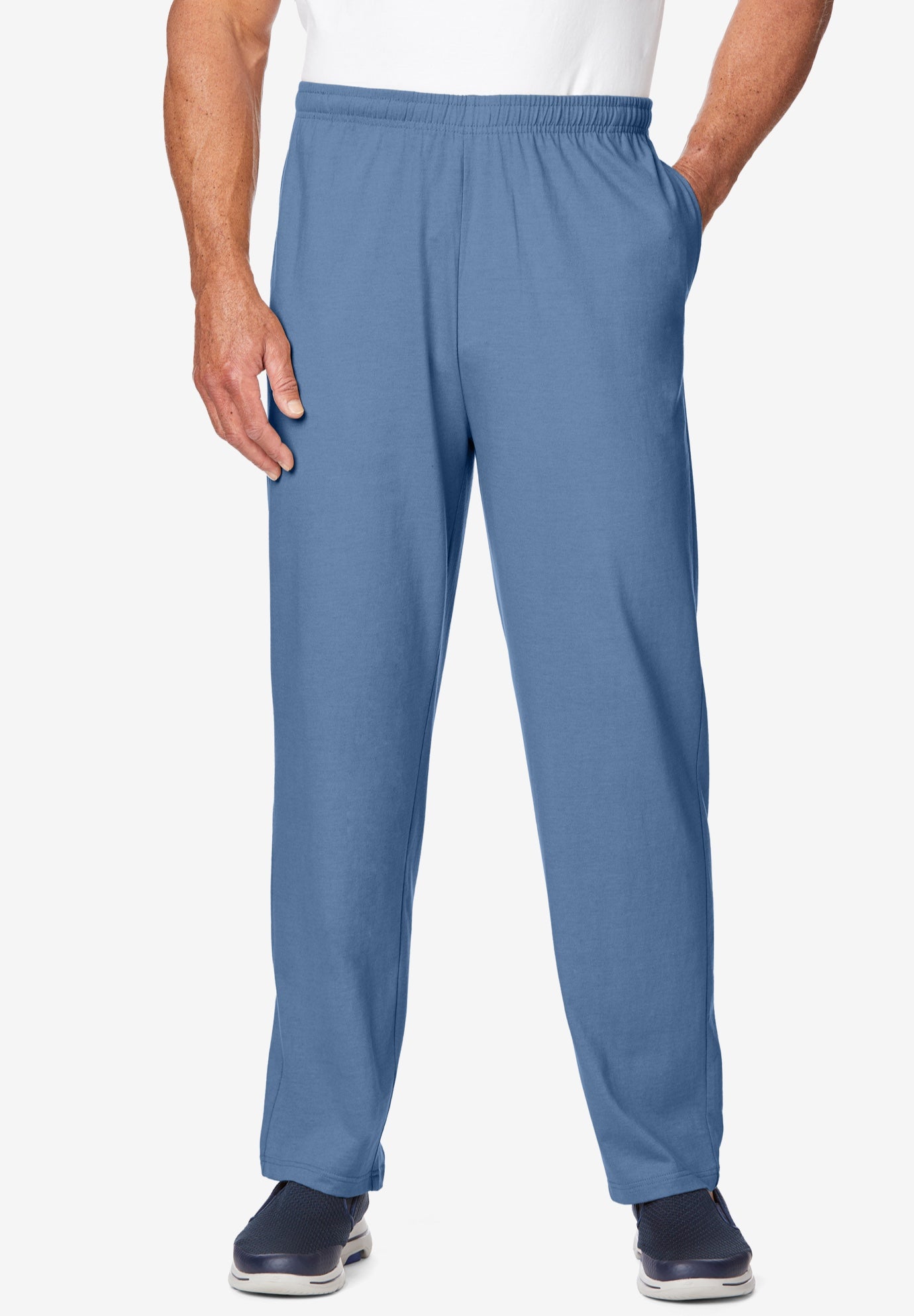 KingSize Men’s Big & Tall Lightweight Jersey Open-Bottom Sweatpants