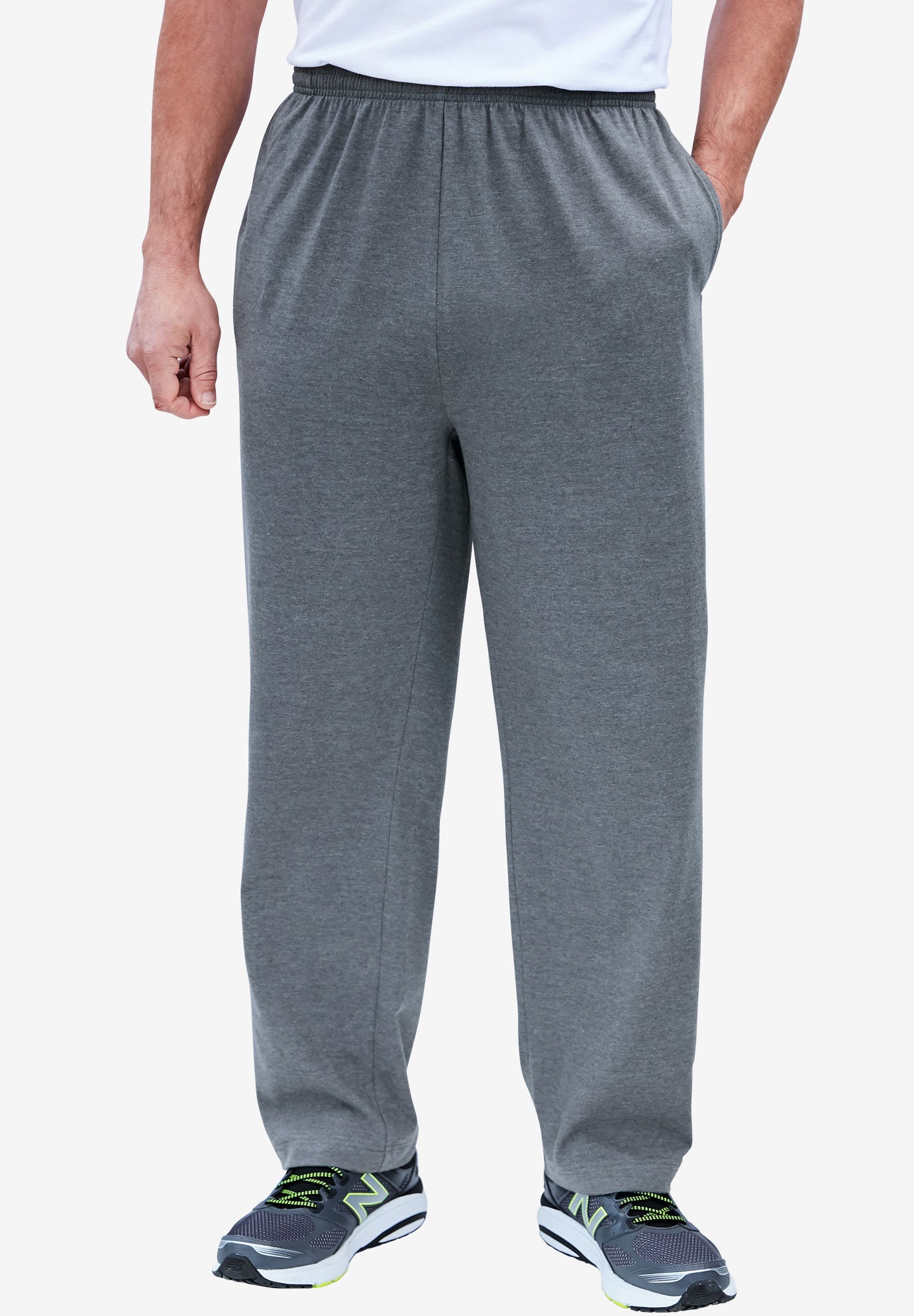 KingSize Lightweight Jersey Open Bottom Sweatpants
