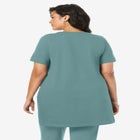 Plus Size Two Pocket Soft Knit Swing Tunic image number null