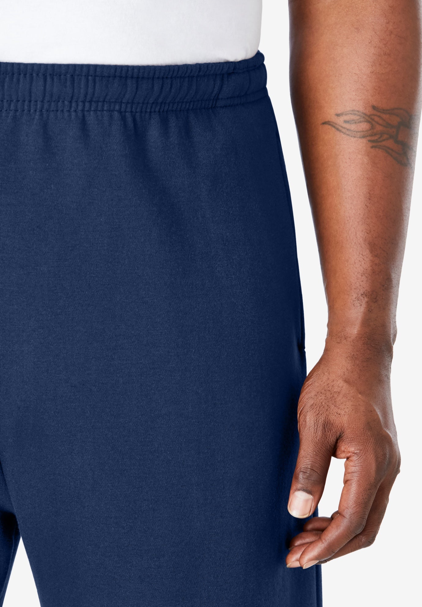 Fleece Open-Bottom Sweatpants image number 4