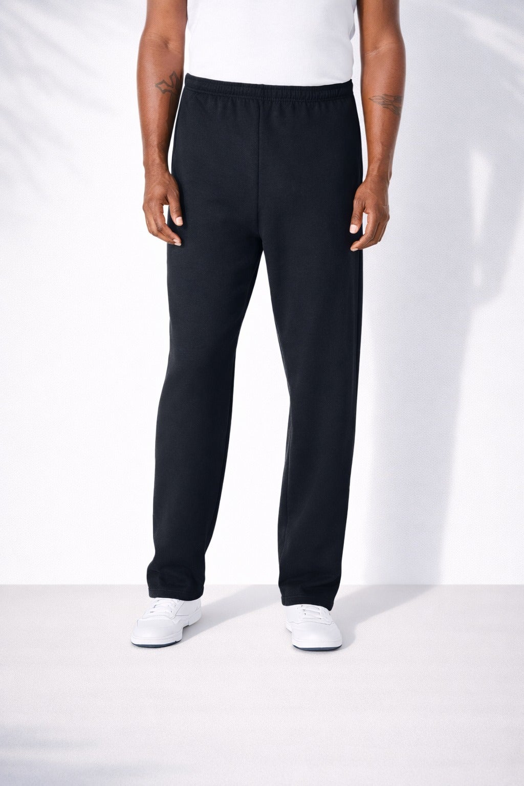 Men&rsquo;s Big & Tall Fleece Open-Bottom Sweatpants image number 1