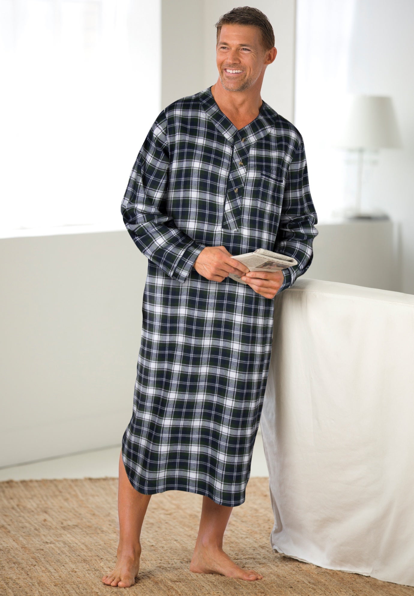 Plaid Flannel Nightshirt image number 0