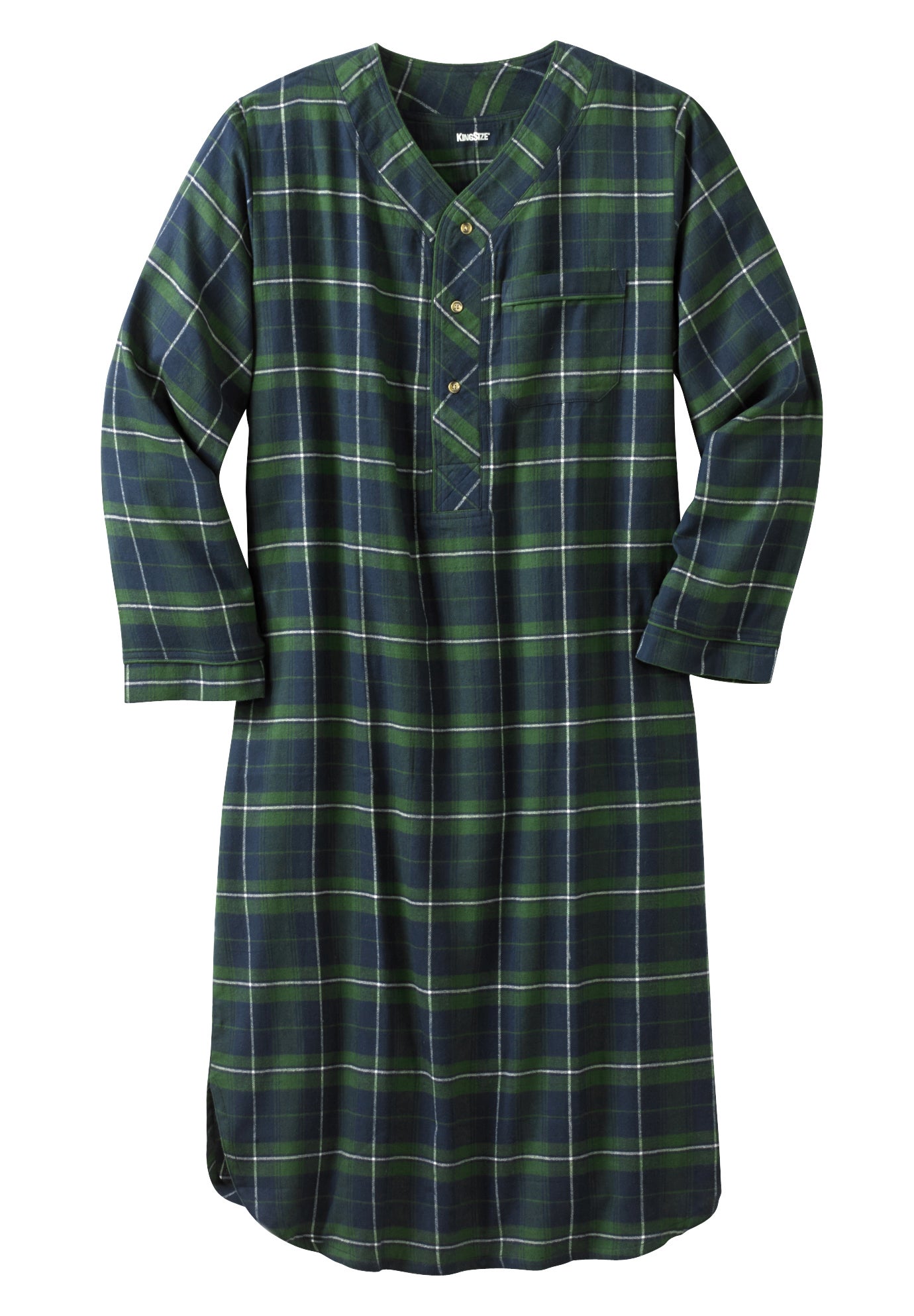 Plaid Flannel Nightshirt image number 1