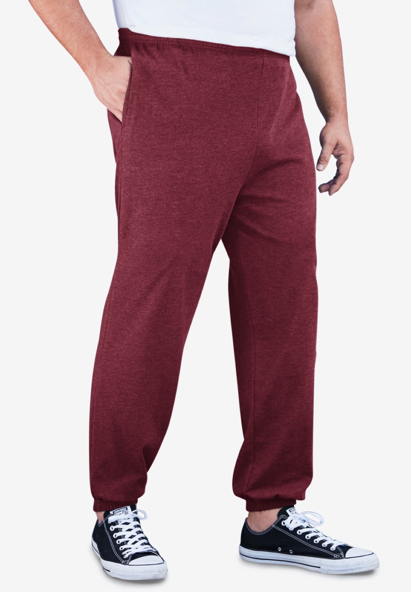 Lightweight Jersey Elastic Cuff Sweatpants image number 1
