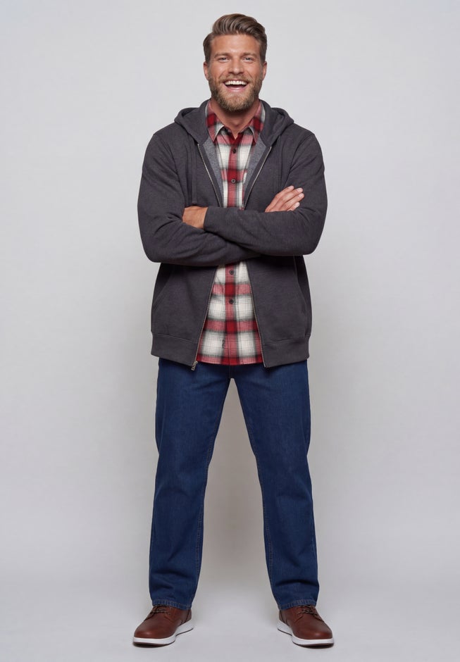 Fleece Zip-Front Hoodie image number 5