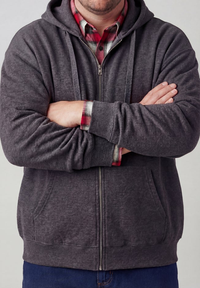 Fleece Zip-Front Hoodie image number 3