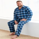 Plaid Flannel Pajama Set image number null