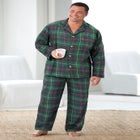 Plaid Flannel Pajama Set image number null