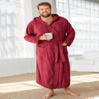 Terry Velour Hooded Maxi Robe image number null