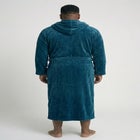 Terry Velour Hooded Maxi Robe image number 3