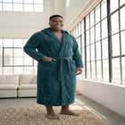 Terry Velour Hooded Maxi Robe image number 0