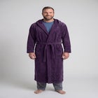 Terry Velour Hooded Maxi Robe image number null