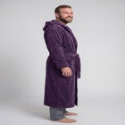 Terry Velour Hooded Maxi Robe image number null