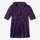 Terry Velour Hooded Maxi Robe image number null