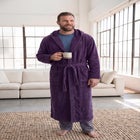 Terry Velour Hooded Maxi Robe image number null