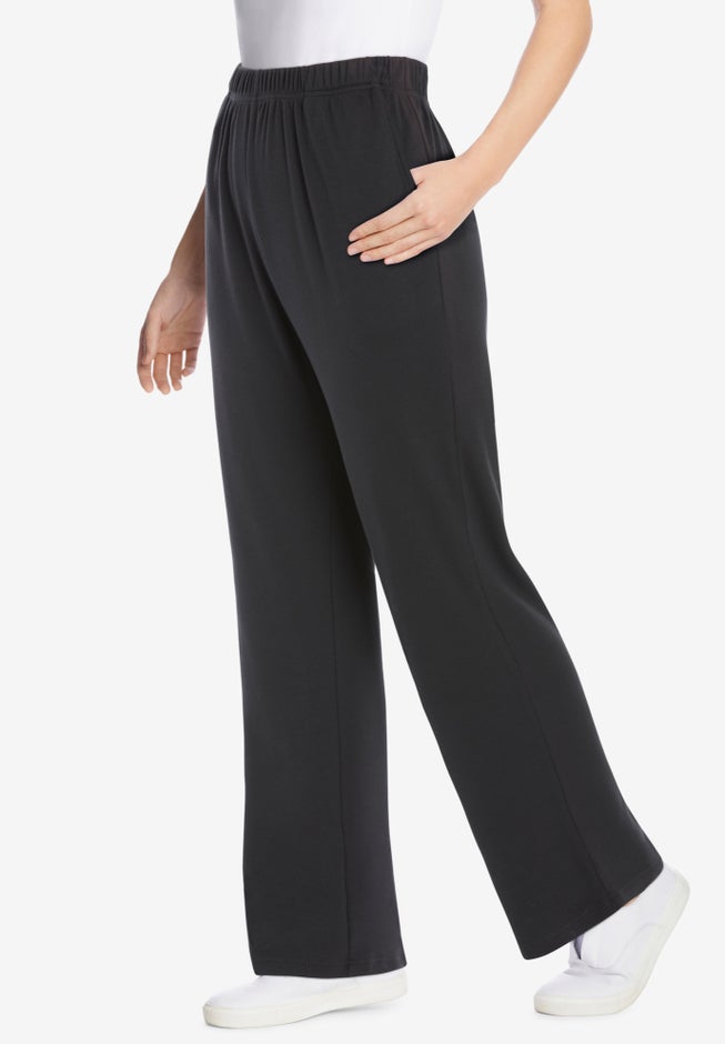 7-Day Knit Wide-Leg Pull-On Pants image number 2