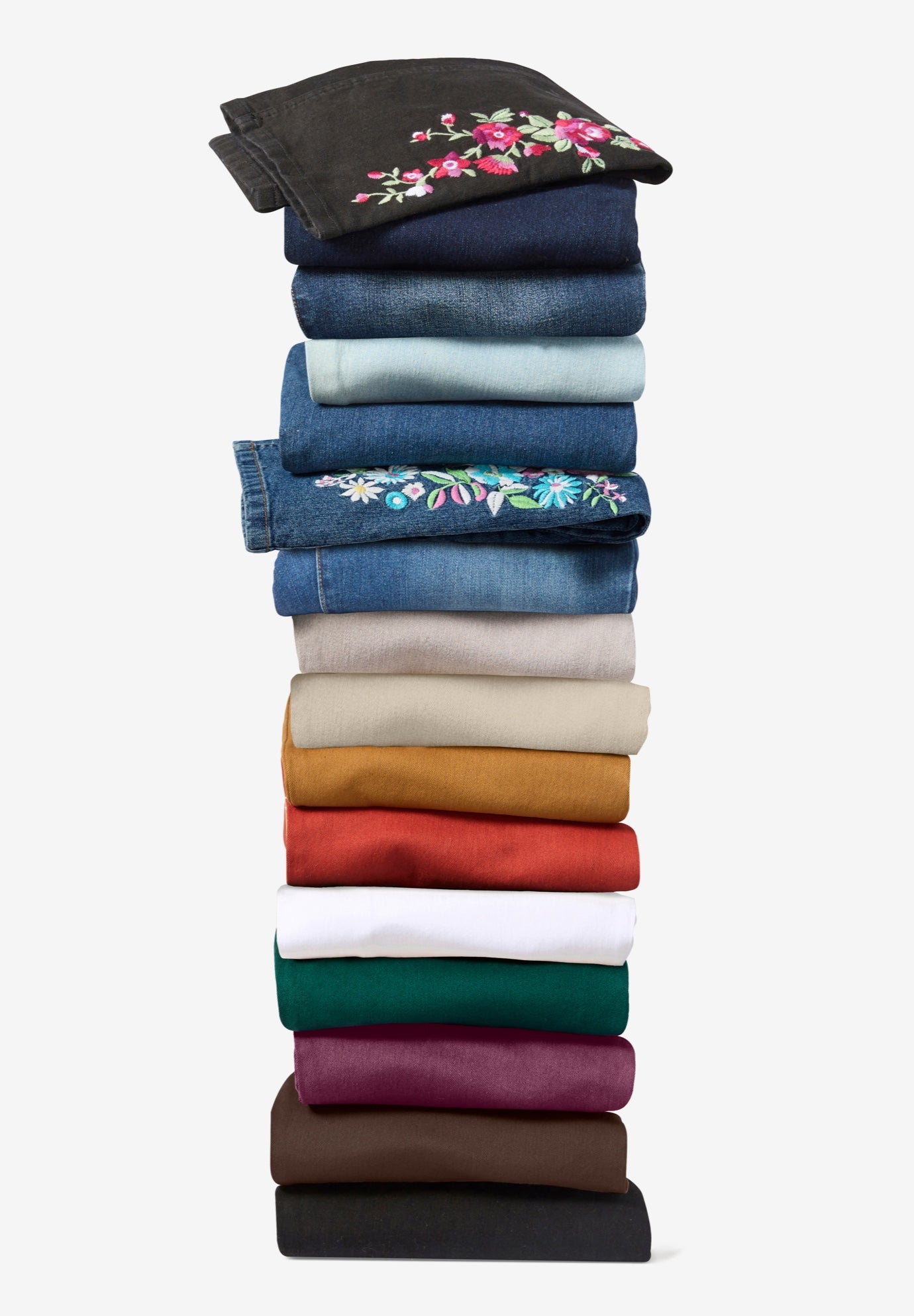 Straight-Leg Stretch Denim Five-Pocket Jeans image number 5