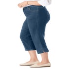 Stretch Denim Five-Pocket Capri Jeans image number null