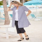 Stretch Denim Five-Pocket Capri Jeans image number null