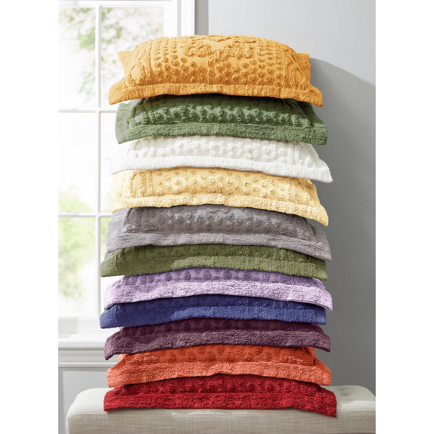 100% Cotton Georgia Chenille Shams image number 2