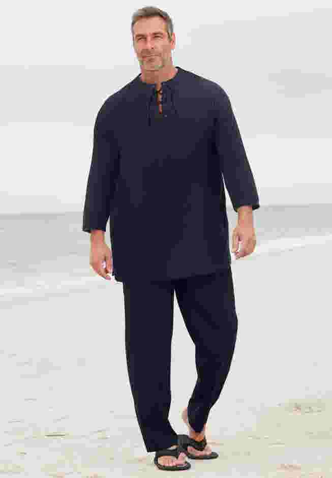 Gauze Lace-Up Shirt image number 0