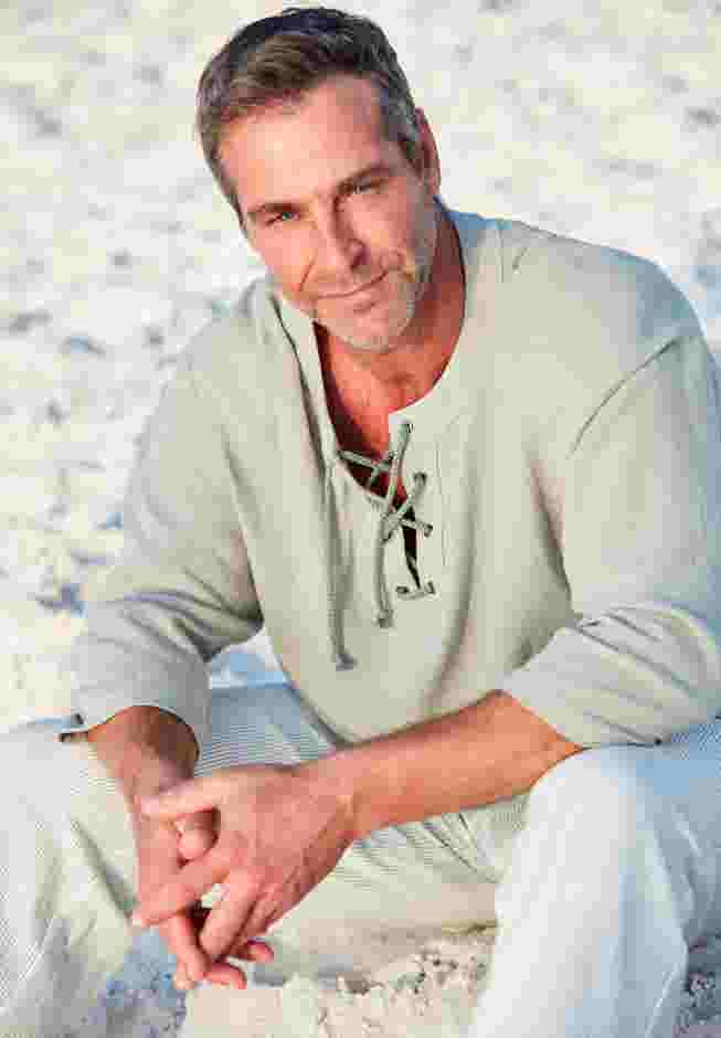 Gauze Lace-Up Shirt image number 1