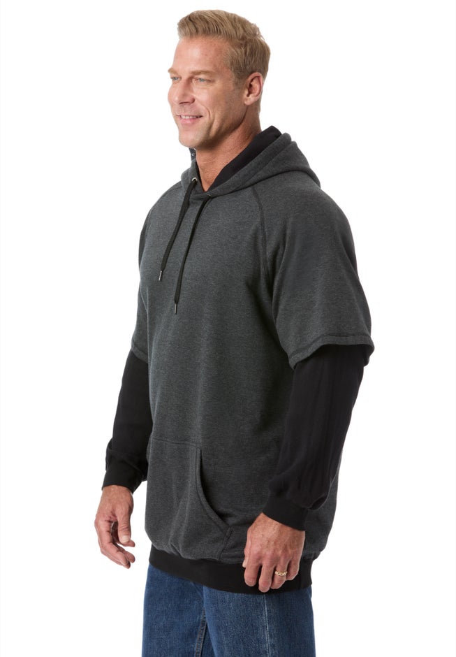 Thermal-Lined Layered Look Hoodie image number 2