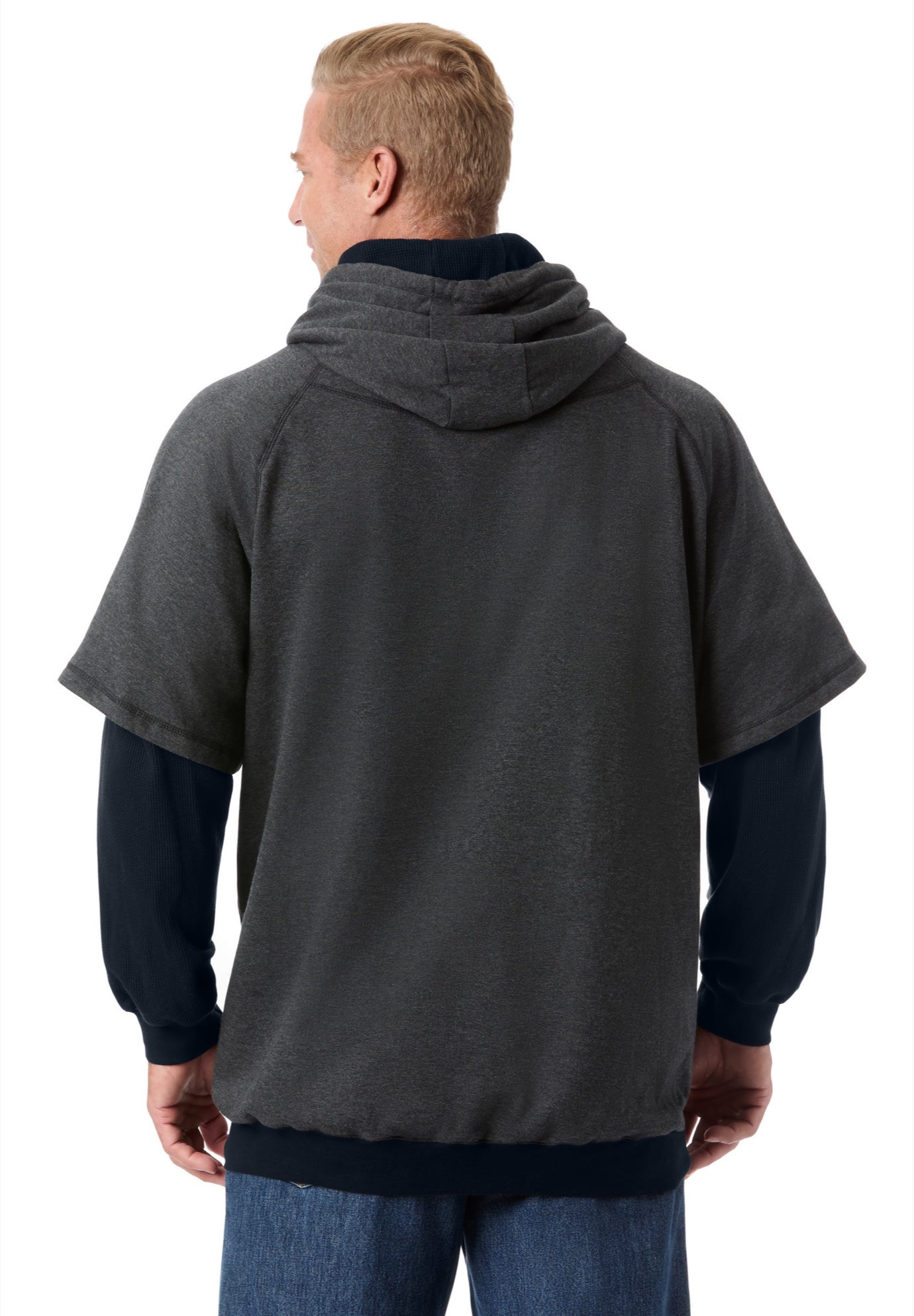 Thermal-Lined Layered Look Hoodie image number 3