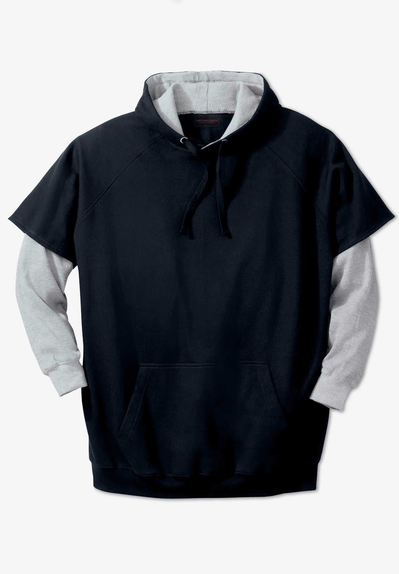 Thermal-Lined Layered Look Hoodie image number 0