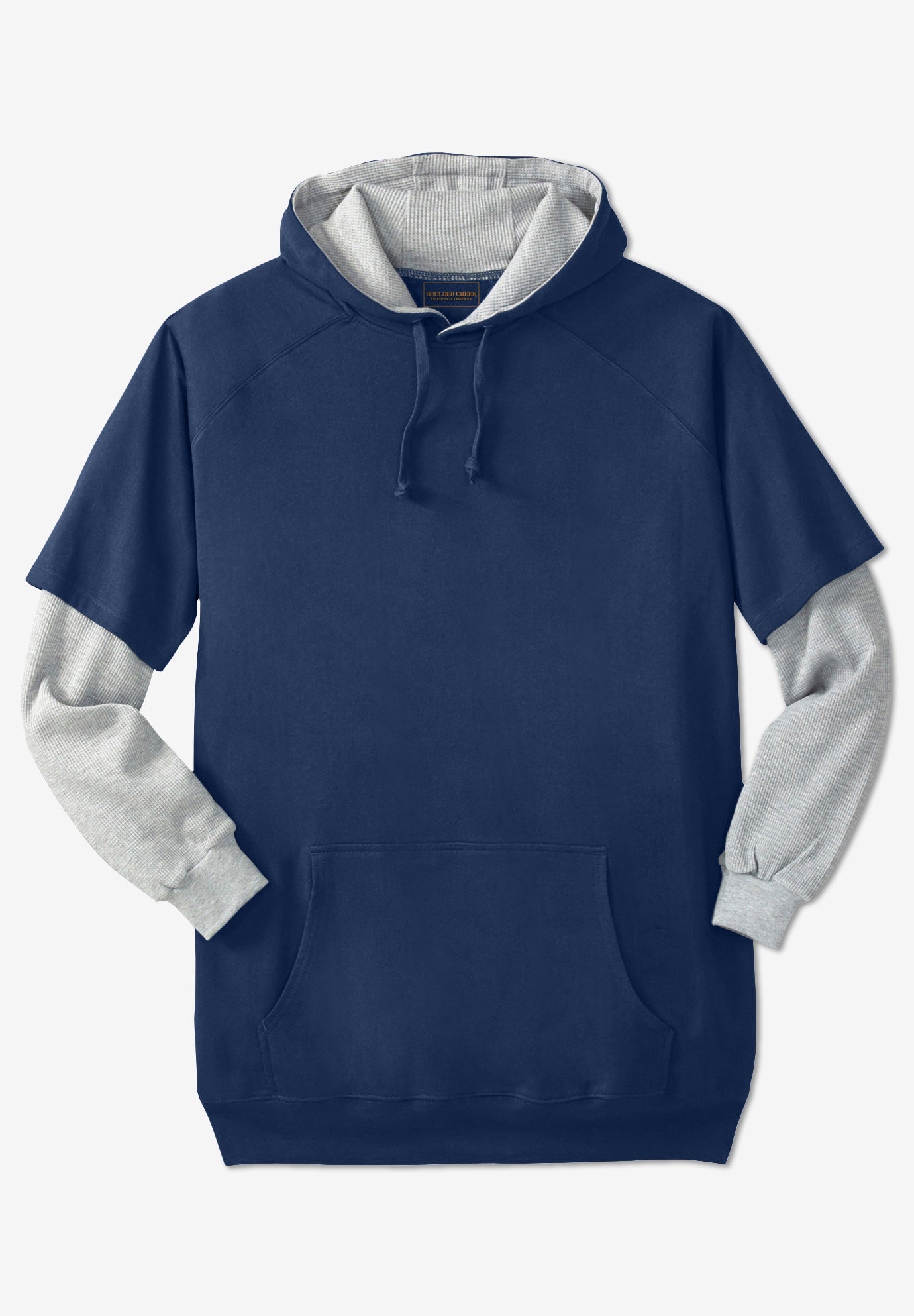 Thermal-Lined Layered Look Hoodie image number 1