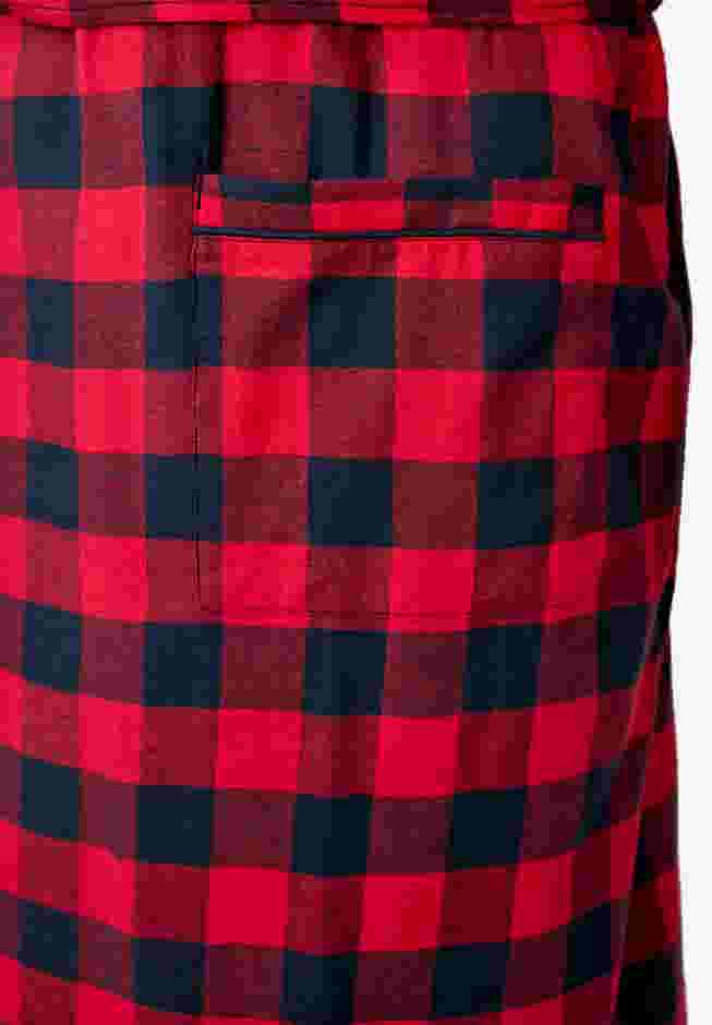 Jersey-Lined Flannel Robe image number 4