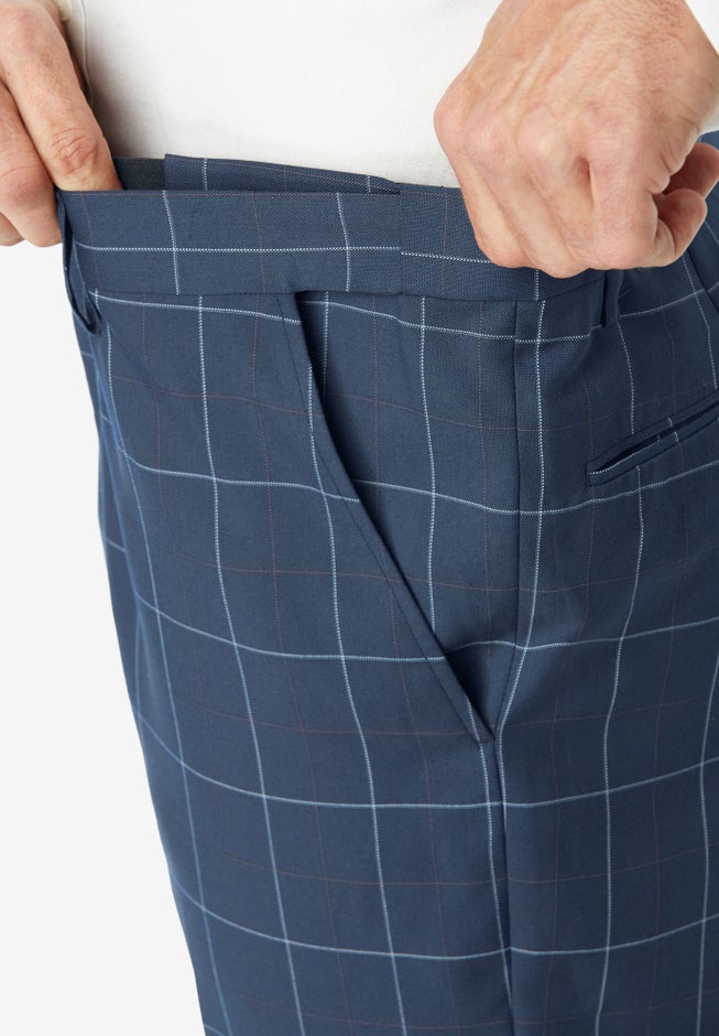 Easy Movement Plain-Front Expandable Dress Pants image number 4