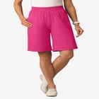 Elastic-Waist Knit Short image number null