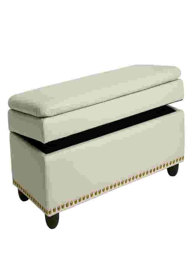 400 lbs. Weight Capacity Extra Wide Studded Ottoman image number 1