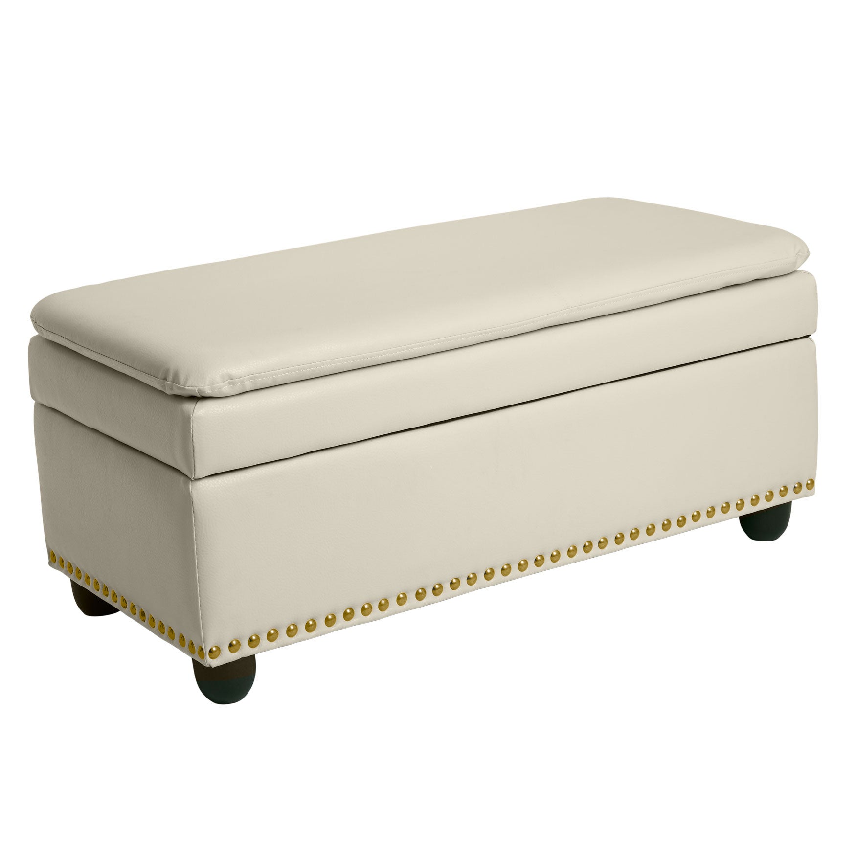 400 lbs. Weight Capacity Extra Wide Studded Ottoman image number 0