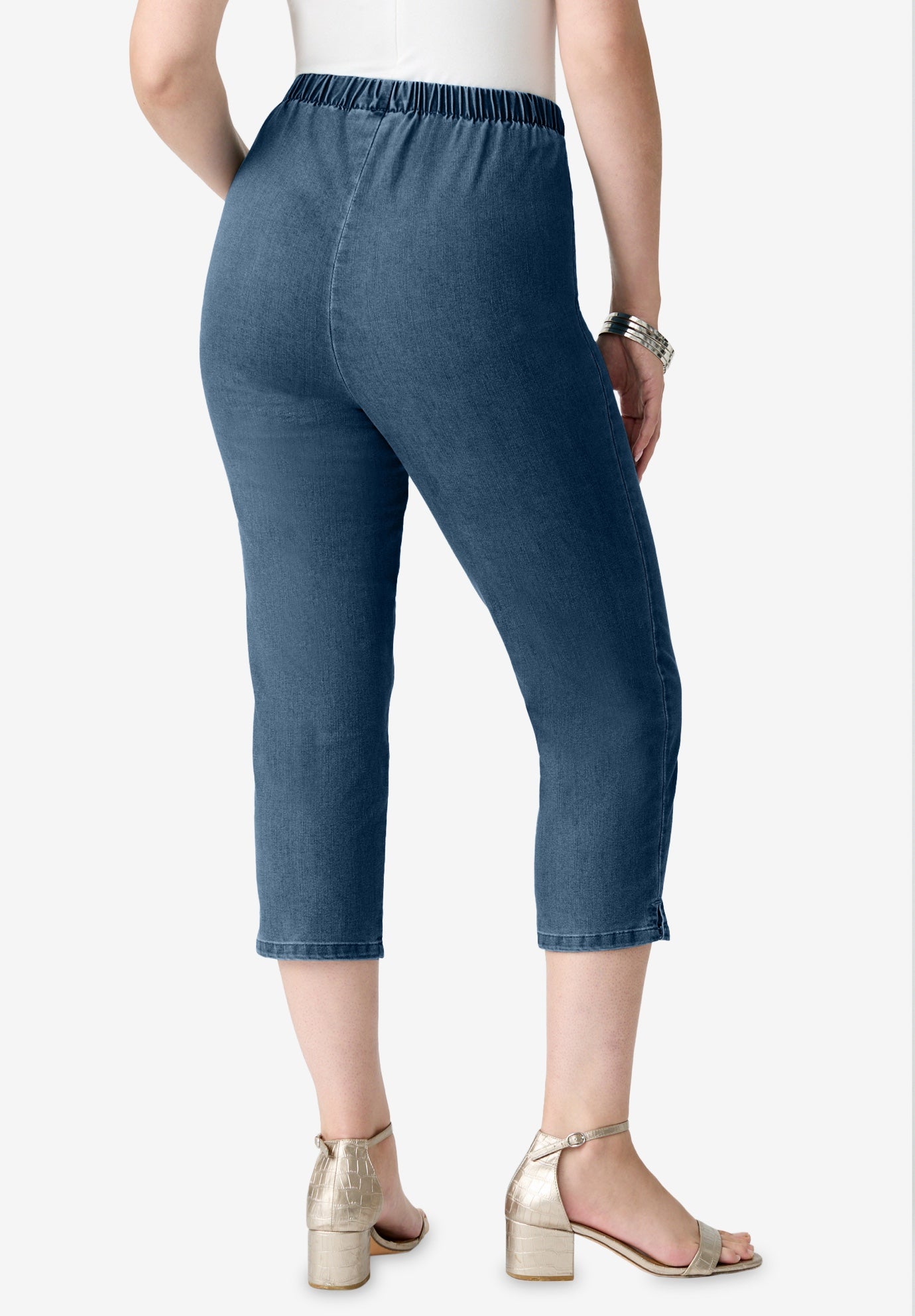 Plus Size Comfort Stretch Capri Jean image number 1