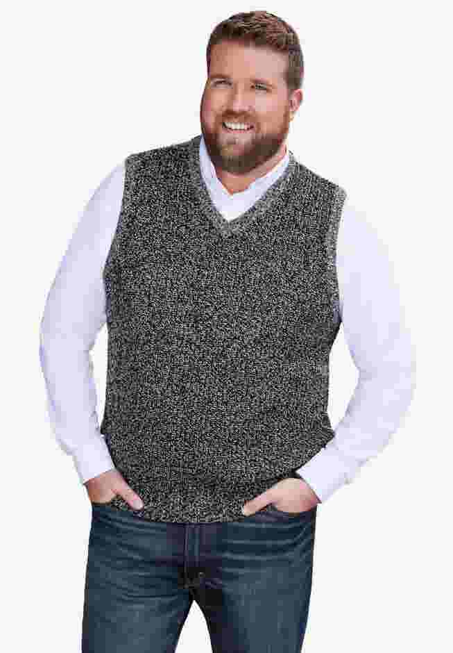Shaker Knit V-Neck Sweater Vest image number 1
