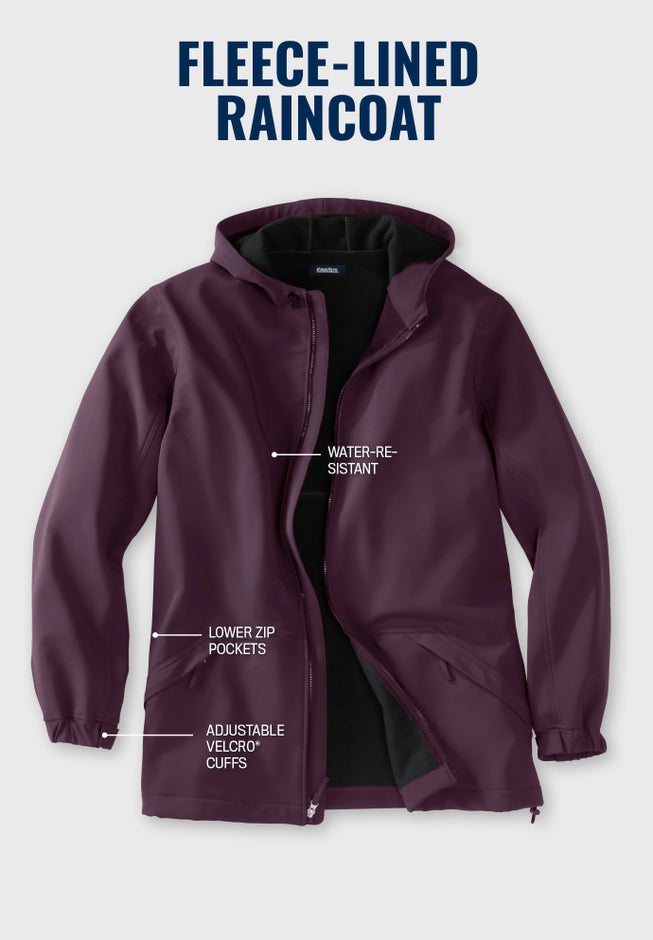 Fleece-Lined Slicker Rain Coat image number 1