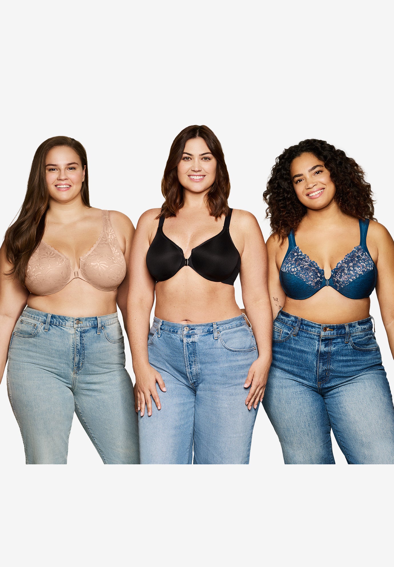 Glamorise&reg; Wonderwire&reg; Stretch Lace Front-Close Underwire Bra image number 5