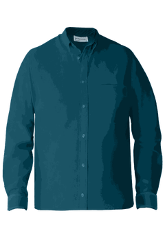 Wrinkle-Free Long-Sleeve Men's Dress Shirt, Midnight Teal | King Size Wrinkle-Free Long-Sleeve Men's Dress Shirt, Midnight Teal | King Size