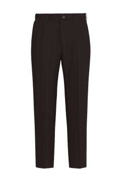Wrinkle-Free Relaxed Fit Pleated Pants, Black | King Size