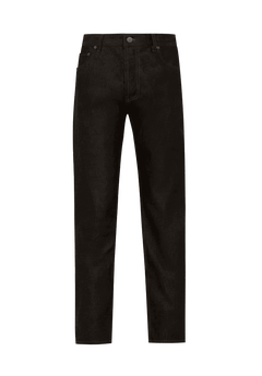 Waffle-Knit Thermal Crewneck Tee - Relaxed Fit, Black | King