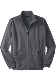 Explorer Plush Fleece Jacket for Big & Tall, Steel | King Size